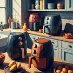 Air fryers in a kitchen