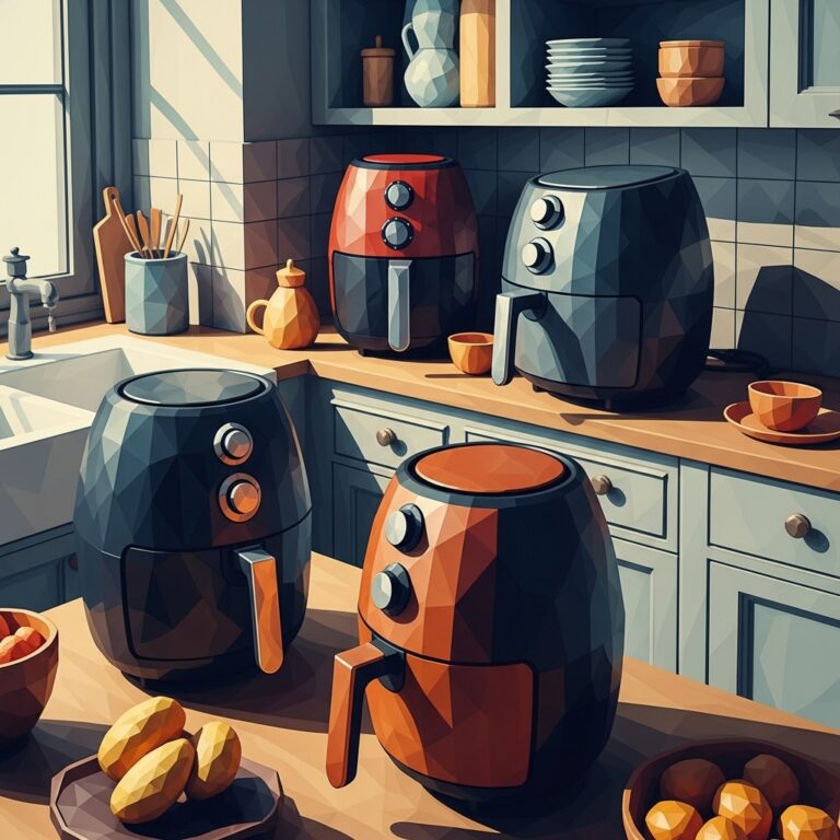 Air fryers in a kitchen